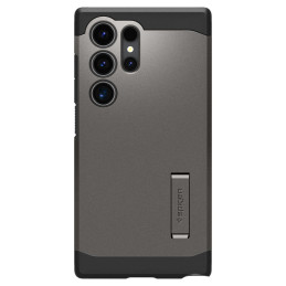 Spigen Tough Armor dėklas, skirtas Samsung Galaxy S24 Ultra - metalinis pilkas