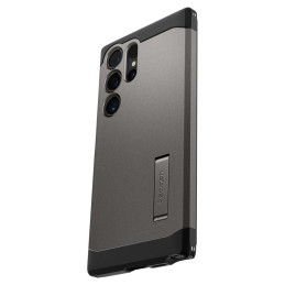 Spigen Tough Armor dėklas, skirtas Samsung Galaxy S24 Ultra - metalinis pilkas