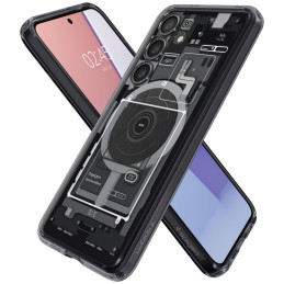 „Spigen Ultra Hybrid OneTap“ žiedinis dėklas su „MagSafe“, skirtas „Samsung Galaxy S24“ – skaidrus (nulis vieno rašto)