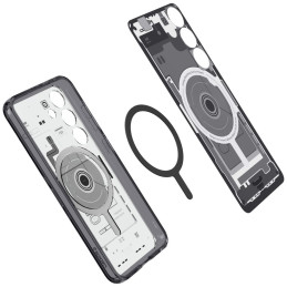 „Spigen Ultra Hybrid OneTap“ žiedinis dėklas su „MagSafe“, skirtas „Samsung Galaxy S24“ – skaidrus (nulis vieno rašto)