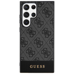 Guess 4G Stripe Collection dėklas, skirtas Samsung Galaxy S24 Ultra - juodas