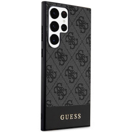 Guess 4G Stripe Collection dėklas, skirtas Samsung Galaxy S24 Ultra - juodas