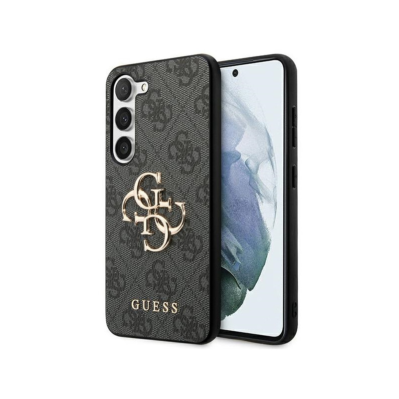 Guess 4G Big Metal Logo dėklas, skirtas Samsung Galaxy S24+ - juodas