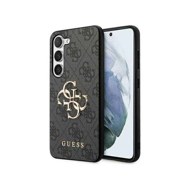 Guess 4G Big Metal Logo dėklas, skirtas Samsung Galaxy S24 - juodas