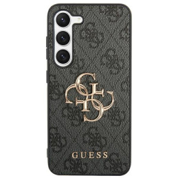 Guess 4G Big Metal Logo dėklas, skirtas Samsung Galaxy S24 - juodas