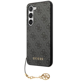Guess 4G Charms Collection dėklas, skirtas Samsung Galaxy S24 - juodas