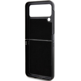Karl Lagerfeld Saffiano Karl&Choupette Pin dėklas, skirtas Samsung Galaxy Z Flip 4 - juodas