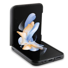 Karl Lagerfeld Saffiano Monogram Choupette Pin dėklas, skirtas Samsung Galaxy Z Flip 5 - juodas