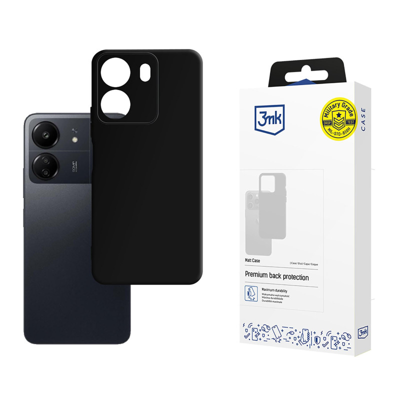 3mk matinis dėklas, skirtas Xiaomi Redmi 13C / Poco C65 - juodas