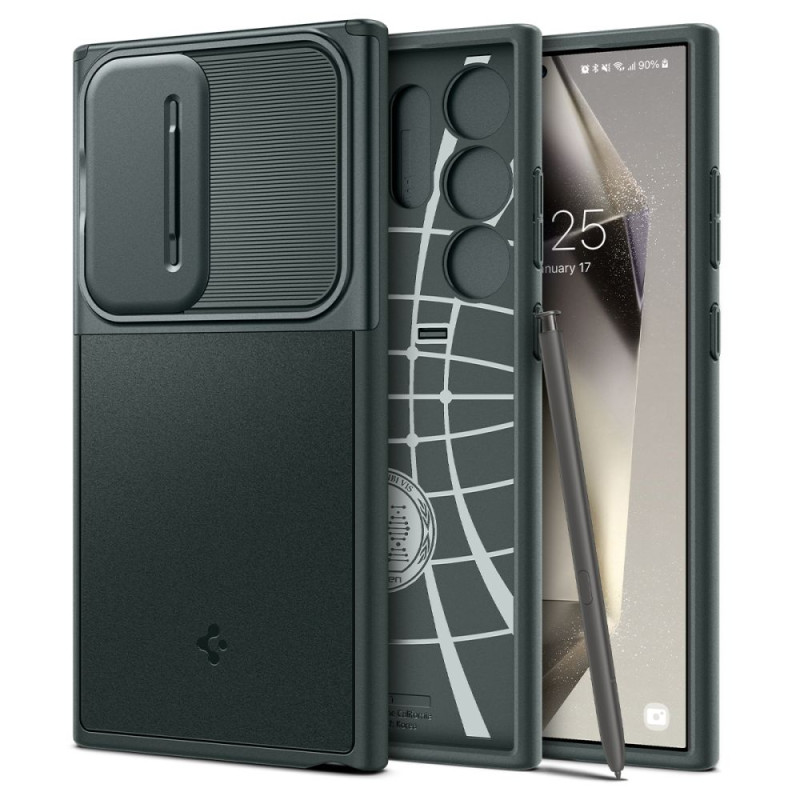 Caseology Parallax dėklas, skirtas Samsung Galaxy S24 Ultra - tamsiai žalias