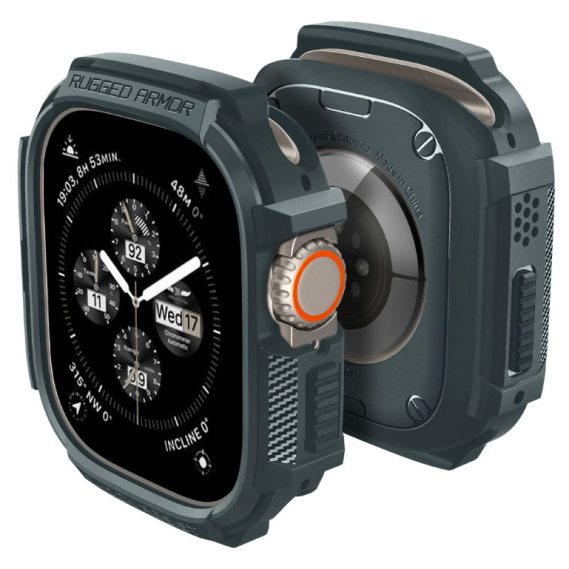 Spigen Rugged Armor dėklas Apple Watch Ultra 1/ 2 (49 mm) - tamsiai žalias