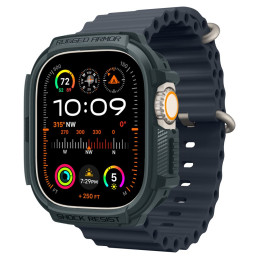 Spigen Rugged Armor dėklas Apple Watch Ultra 1/ 2 (49 mm) - tamsiai žalias