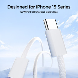 Joyroom Ben Series S-A45 USB-C / USB-C laidas 60W 1 m - baltas