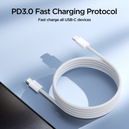 Joyroom Ben Series S-A45 USB-C / USB-C laidas 60W 1 m - baltas