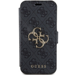 Guess 4G Metal Logo dėklas, skirtas iPhone 15 Pro - pilkas