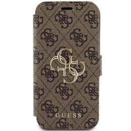 Guess 4G Metal Logo dėklas iPhone 15 / 14 / 13 - rudas