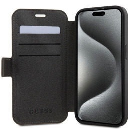 Guess 4G Metal Logo dėklas iPhone 15 / 14 / 13 - rudas