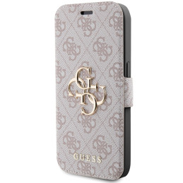 Guess 4G Metal Logo dėklas, skirtas iPhone 15 Pro Max - rožinis
