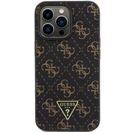 Guess 4G Triangle Metal Logo dėklas skirtas iPhone 13 Pro / iPhone 13 - juodas