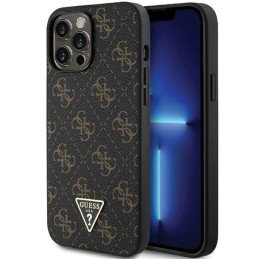 Guess 4G Triangle Metal Logo dėklas, skirtas iPhone 13 Pro Max - juodas