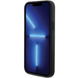 Guess 4G Triangle Metal Logo dėklas, skirtas iPhone 13 Pro Max - juodas