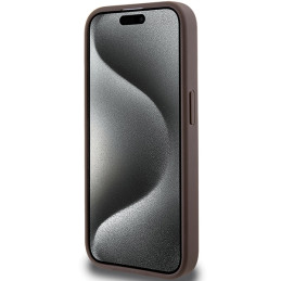 Guess 4G Stripe Collection dėklas iPhone 15 Pro - rudas