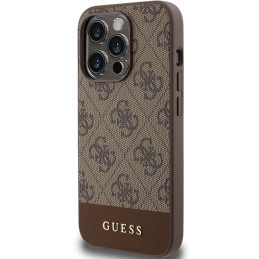 Guess 4G Stripe Collection dėklas, skirtas iPhone 15 Pro Max - rudas