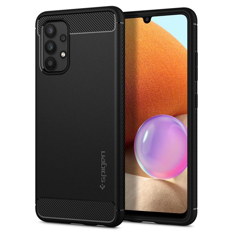 Spigen Rugged Armor dėklas, skirtas Samsung Galaxy A52 / A52S - matinė juoda