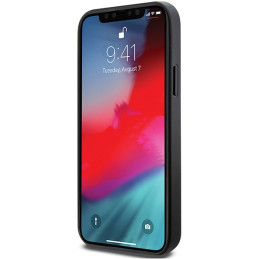 Guess 4G Collection odinis metalinis logotipas MagSafe dėklas, skirtas iPhone 12 Pro / iPhone 12 - juodas