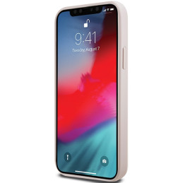 Guess 4G Collection odinis metalinis logotipas MagSafe dėklas, skirtas iPhone 12 Pro / iPhone 12 - rožinis