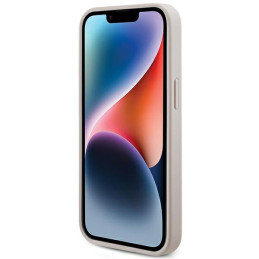 Guess 4G Collection odinis metalinis logotipas MagSafe dėklas, skirtas iPhone 13 Pro / iPhone 13 – rožinis