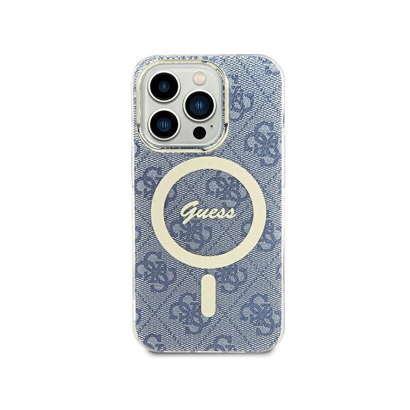 Guess IML 4G MagSafe dėklas iPhone 15 / 14 / 13 - mėlynas