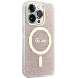 Guess IML 4G MagSafe dėklas iPhone 15 Pro Max - rožinis