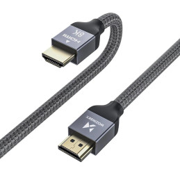 Wozinsky HDMI 2.1 kabelis 8K 60 Hz 48 Gbps / 4K 120 Hz / 2K 144 Hz 3 m sidabras (WHDMI-30)