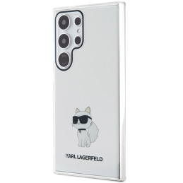 Karl Lagerfeld IML Choupette dėklas, skirtas Samsung Galaxy S24 Ultra - skaidrus
