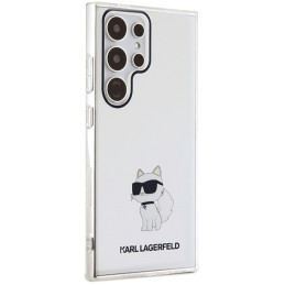 Karl Lagerfeld IML Choupette dėklas, skirtas Samsung Galaxy S24 Ultra - skaidrus