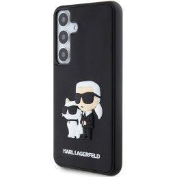 Karl Lagerfeld 3D Rubber Karl&Choupette dėklas Samsung Galaxy S24+ - juodas