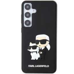 Karl Lagerfeld 3D Rubber Karl&Choupette dėklas Samsung Galaxy S24+ - juodas