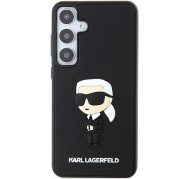 Karl Lagerfeld 3D Rubber Ikonik dėklas Samsung Galaxy S24+ - juodas
