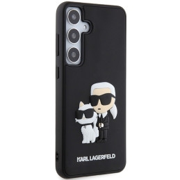 Karl Lagerfeld 3D Rubber Karl&Choupette dėklas Samsung Galaxy S24 - juodas