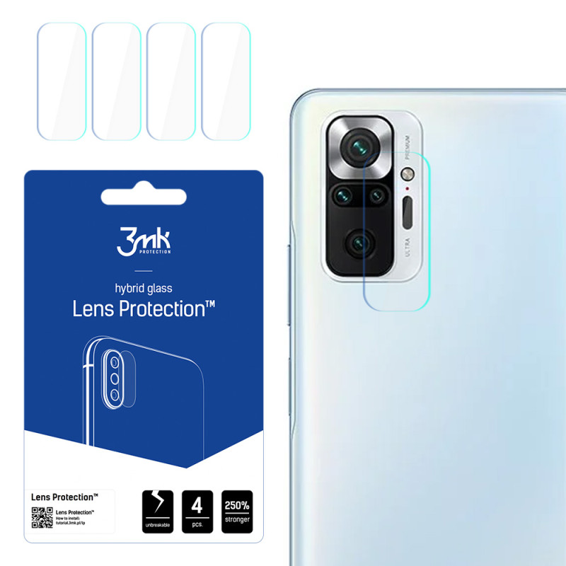 3mk Lens Protection™ hibridinis fotoaparato stiklas, skirtas Xiaomi Redmi Note 10 Pro