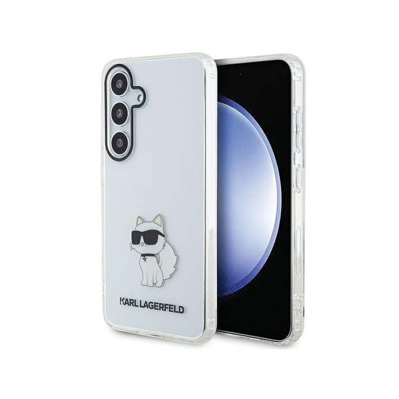 Karl Lagerfeld IML Choupette dėklas Samsung Galaxy S24 - skaidrus
