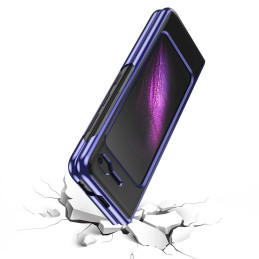 Plating Case kieto dėklo dangtelis su metaliniu rėmeliu, skirtas Samsung Galaxy Fold black