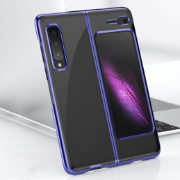 Plating Case kieto dėklo dangtelis su metaliniu rėmeliu, skirtas Samsung Galaxy Fold black
