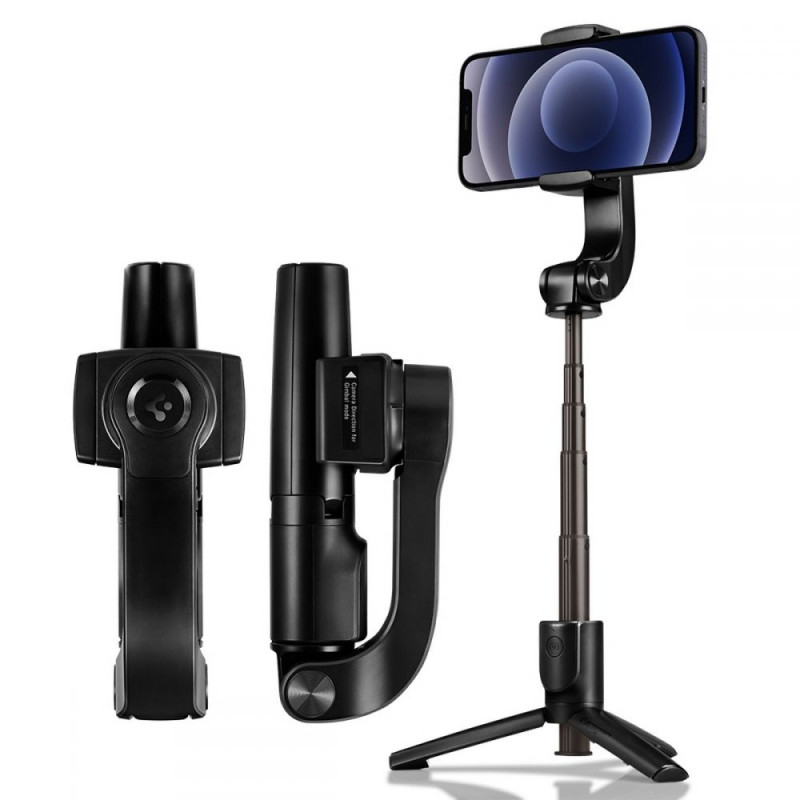 Spigen S610W Bluetooth gimbal su asmenukių lazdele - juoda