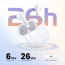 Ugreen HiTune H5 WS201 TWS belaidės ausinės - baltos