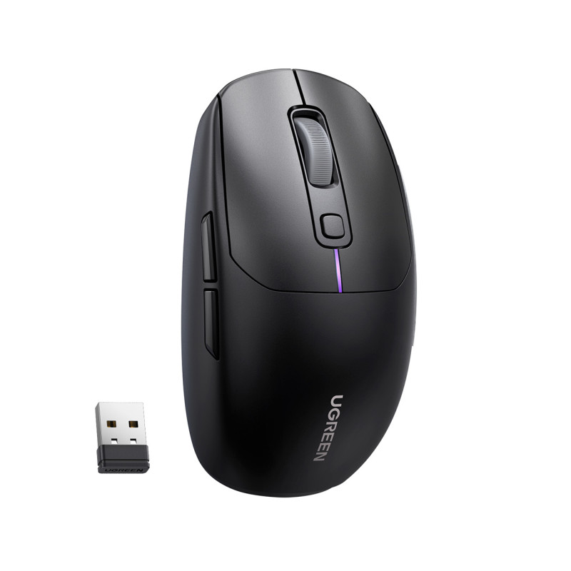 Ugreen MU103 Bluetooth 5.0 kompiuterio pelė / 2,4 GHz USB imtuvas - juoda