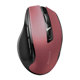 Ugreen MU006 belaidė optinė pelė USB 2.4GHz / Bluetooth 5.0 4000 DPI – raudona