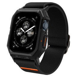 Spigen Lite Fit Pro dėklas su apyranke Apple Watch 4/ 5/ 6/ 7/ 8/ 9/ SE (44/ 45 mm) - matinė juoda