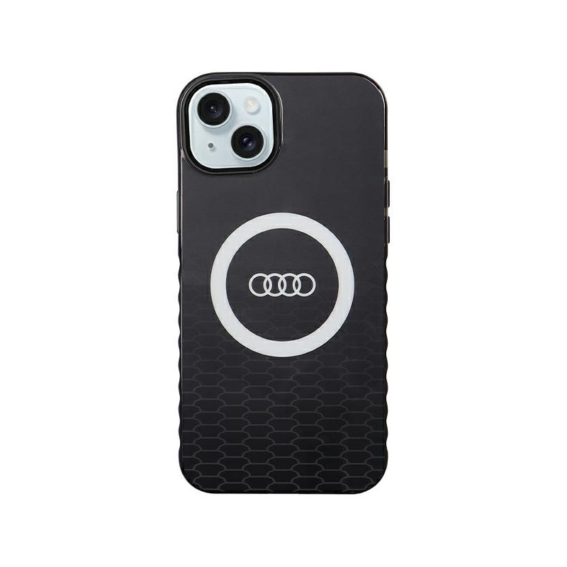 Audi IML Big Logo MagSafe dėklas iPhone 15 Plus / 14 Plus - juodas